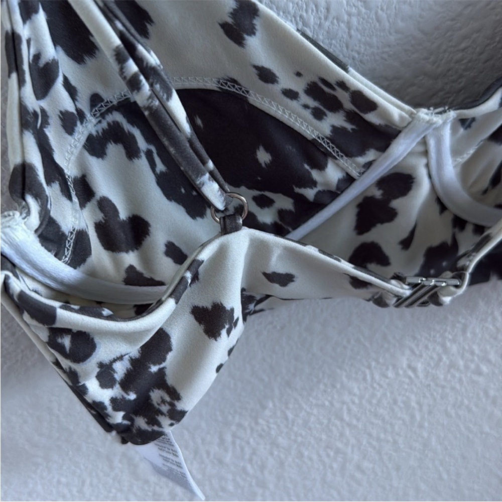 Aila Blue | Cow Print Underwire Bikini Top - Picture 4 of 9